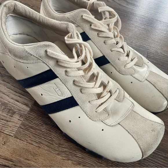 Diesel Y2K cream leather trainers 13 - Picture 10 of 10